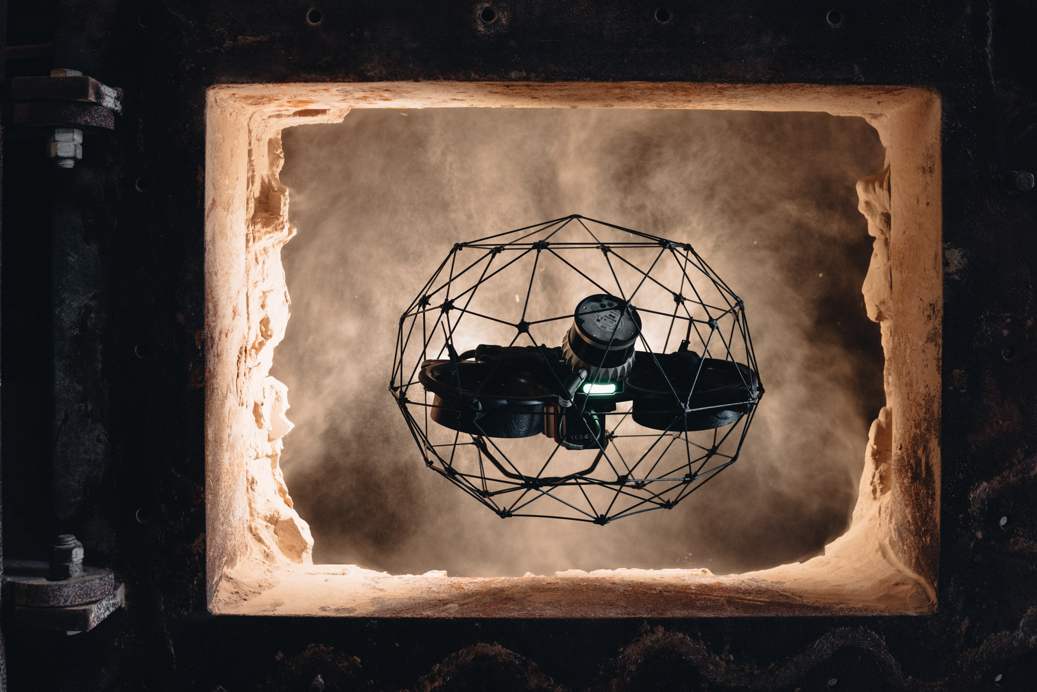 Droneinspektion af kedel og ovn