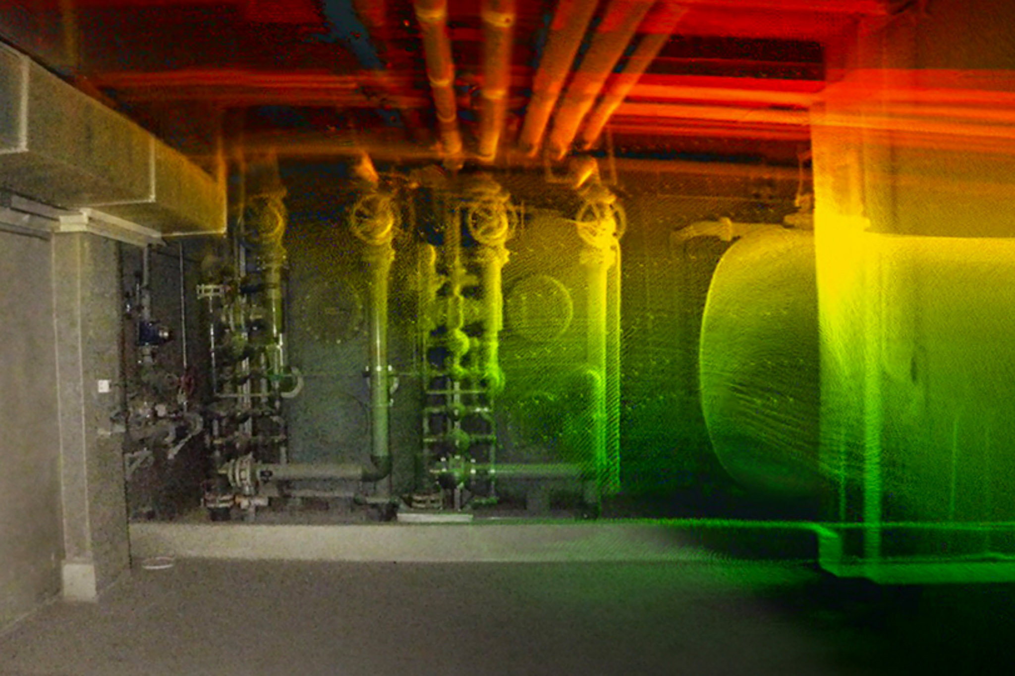 3D scanning inde i bygning og BIM med drone